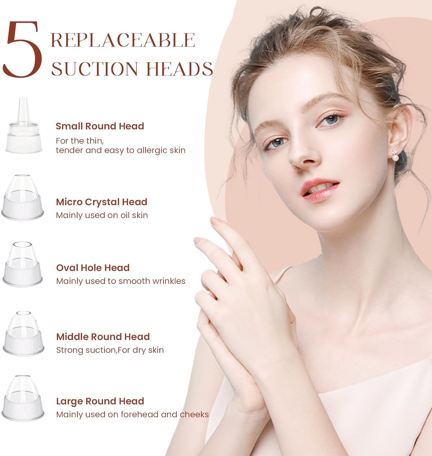 2024 Newest Blackhead Remover Pore Vacuum,Facial Pore Cleaner-5 Suction Power,5 Probes,Usb Rechargeable Blackhead Vacuum Kit Electric Acne Extractor Tool for Adult