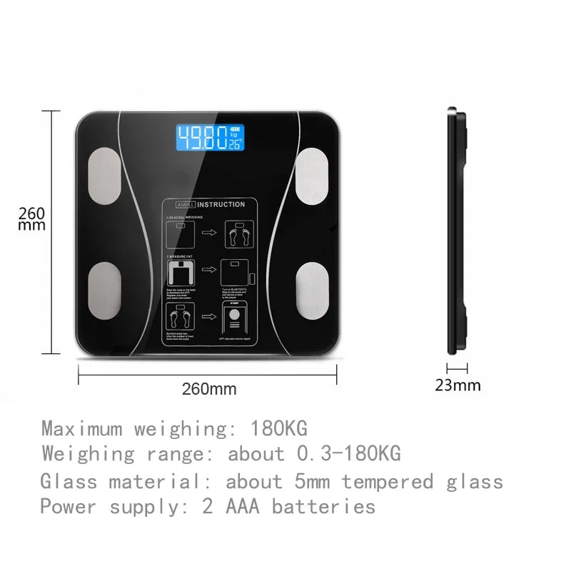 LCD Body Fat BMI Scale