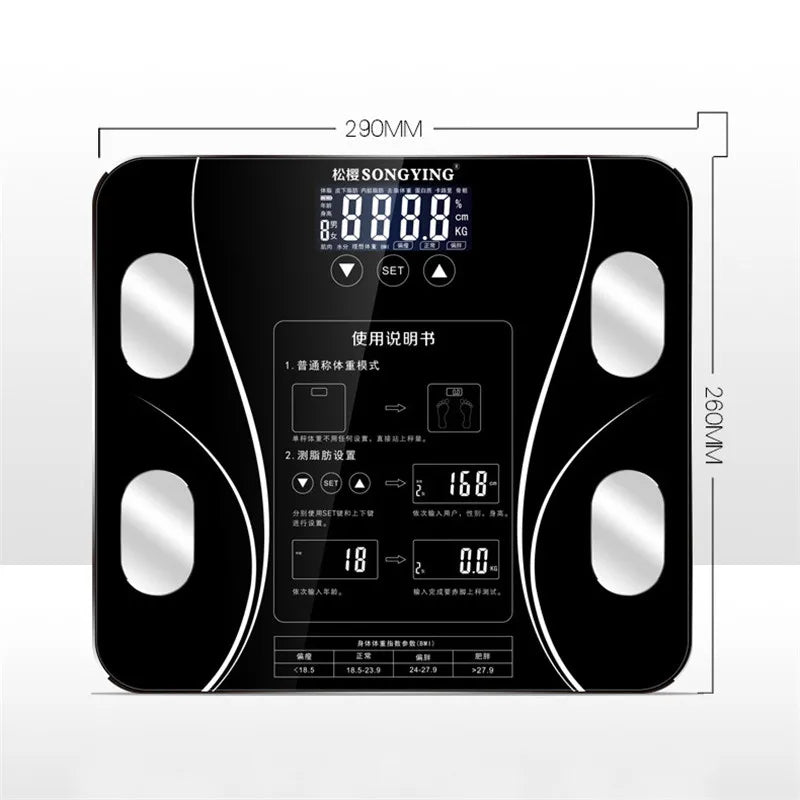 LCD Body Fat BMI Scale